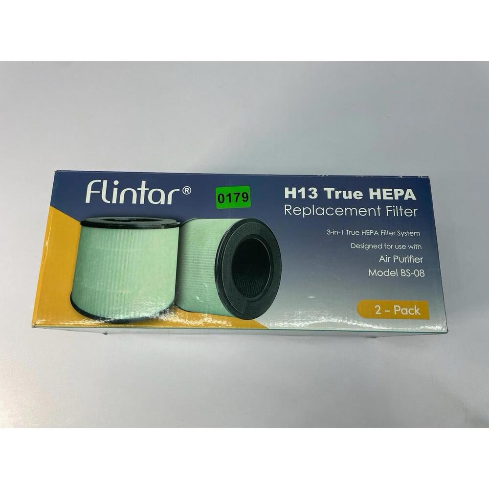 Flintar H13 True HEPA Replacement Filter 2-Pack for BS-08 Air Purifier
